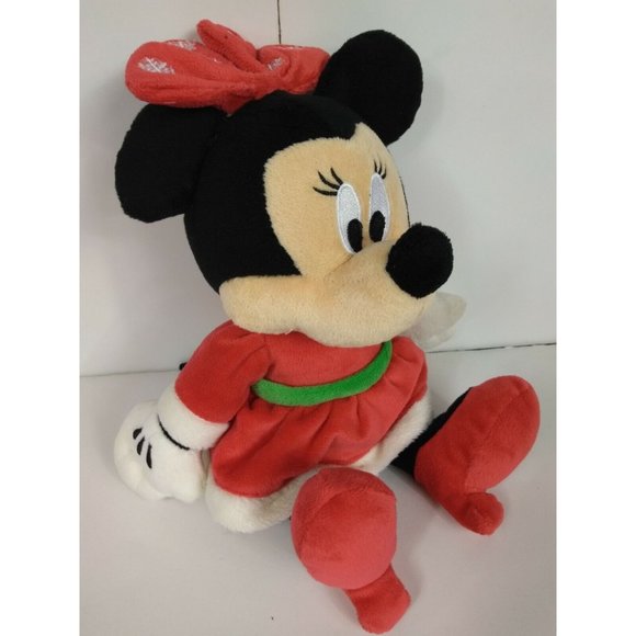 Disney Christmas Mickey Minnie Mouse Mr/Mrs Santa Claus Stuffed Plushie Toy SET - Picture 5 of 12